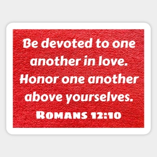 Bible Verse Romans 12:10 Sticker